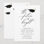 The future is bright Modern Graduation Invitation (Devant / Derrière)