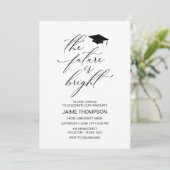 The future is bright Modern Graduation Invitation Kaart (Staand voorkant)