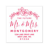The Future Mr & Mrs Laurel Wreath Retouradres Zelfinktende Stempel (Design)