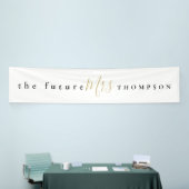 The Future Mrs Black Gold Script White Spandoek (Beurs)