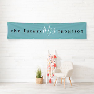 The Future Mrs. Name Black White Script Purist Blu Spandoek
