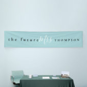 The Future Mrs. Name Black White Script Purist Blu Spandoek (Beurs)