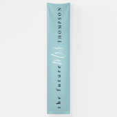 The Future Mrs. Name Black White Script Purist Blu Spandoek (Verticaal)
