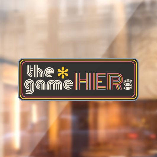 The*gameHERs Horizontal Logo Raamsticker (Vel 2)