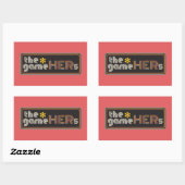 The*gameHERs Horizontal Logo Rechthoekige Sticker (Vel)