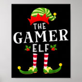 The Gamer Elf Christmas Matching Pajama Poster (Voorkant)
