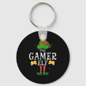 The Gamer Elf Group Matching Family Christmas Holi Sleutelhanger (Voorkant)