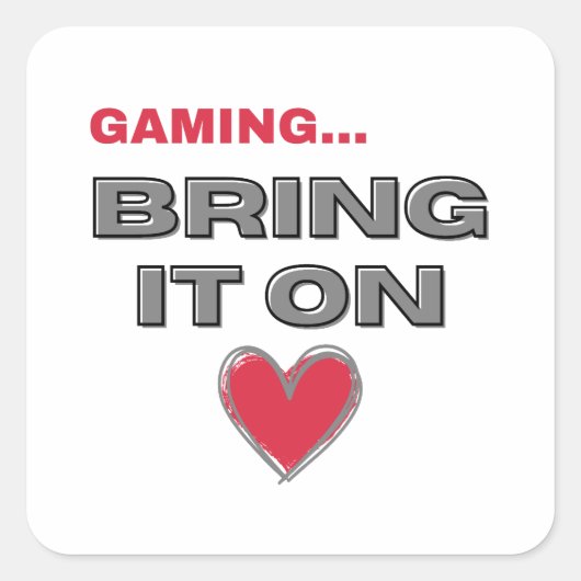 The Gamer  Vierkante Sticker (Voorkant)