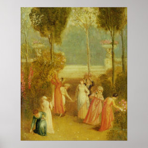 The Garden, c.1820 (olie op het paneel) Poster
