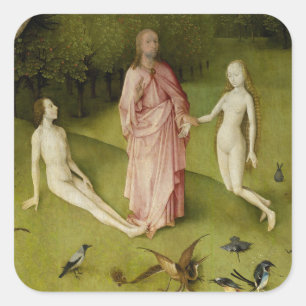 The Garden of Earthly Delights Fifteenth Century Vierkante Sticker