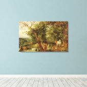 The Garden of Eden; op de achtergrond The Temptati Canvas Afdruk (Insitu (Houten vloer))