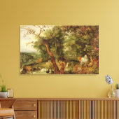 The Garden of Eden; op de achtergrond The Temptati Canvas Afdruk (Insitu (Woonkamer))