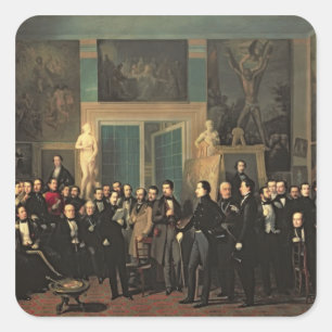 The Gathering of the Poets, 1846 Vierkante Sticker