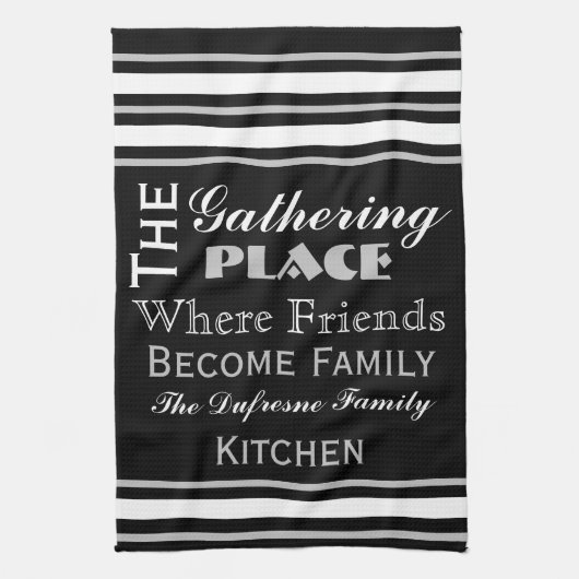 "The Gathering Place" Serviette de cuisine personn (Vertical)