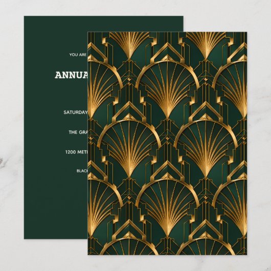 The Gatsby Gala Invitation (Devant / Derrière)