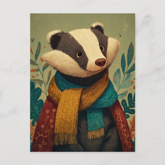 The Gentle Badger Briefkaart (Voorkant)