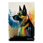 The German Shepherd Dog - Composition 001 Perfect Poster (Voorkant)