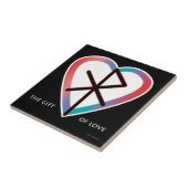 The Gift of Love Bindrune Ceramic Tegel Tegeltje (Zijkant)