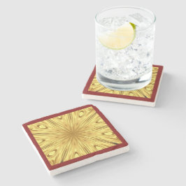 The Gilded Zenith: Molten Gold & Deep Crimson Ent Stenen Onderzetter