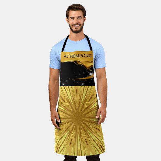 The Gilded Zenith: Molten Gold & Deep Crimson Full Schort (Gedragen)