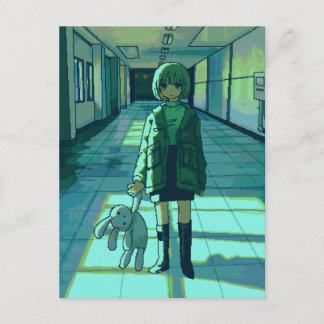 The girl in the aisle. briefkaart