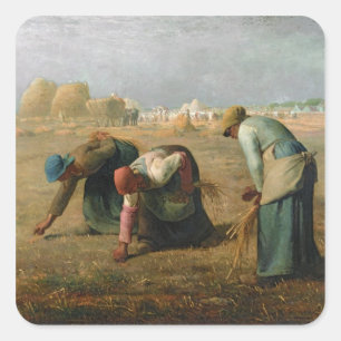 The Gleaners, 1857 Vierkante Sticker
