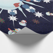 The Glittery Kerstman - Cadeaupapier (Hoek)