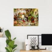 The Gnomes' Kitchen - 1895 Illustration by E. Stua Poster (Thuiskantoor)