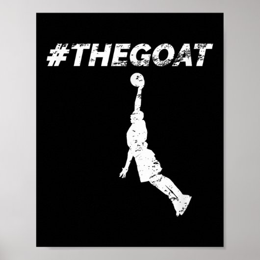The Goat Greatest Of All Time Basketball Motivatio Poster (Voorkant)