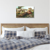 The Goatherder Girl's Siesta (door Carlo Ademollo) Canvas Afdruk (Insitu (Slaapkamer))