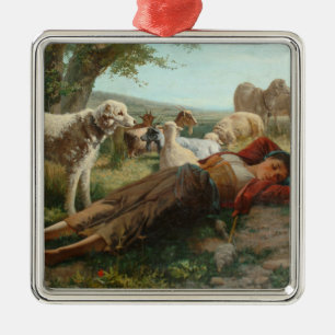 The Goatherder Girl's Siesta (door Carlo Ademollo) Metalen Ornament