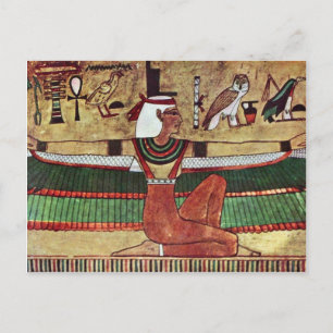 The Goddess Isis, by Ägyptischer Maler Um 1360 Briefkaart