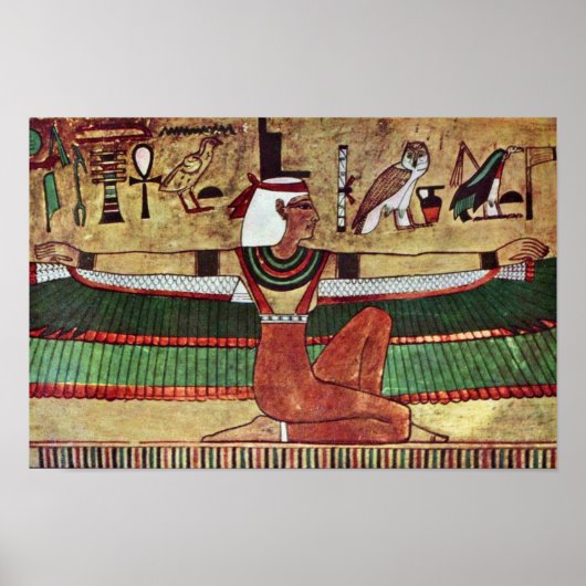 The Goddess Isis, by Ägyptischer Maler Um 1360 Poster (Voorkant)