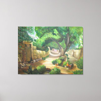 The Golden Alley of Memories Canvas Afdruk