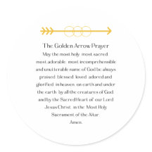 The Golden Arrow Prayer Round Sticker