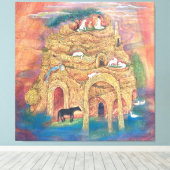 The Golden Labyrinth of Animal Paradise Canvas Afdruk (Insitu (Houten vloer))
