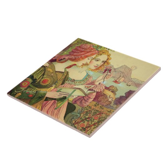 The Golden Legend, 1897, uit 'L'Estampe Moderne', Tegeltje (Zijkant)