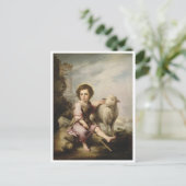 The Good Shepherd, Esteban Murillo Briefkaart (Staand voorkant)