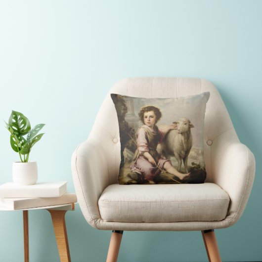 The Good Shepherd, Esteban Murillo Kussen (Stoel)