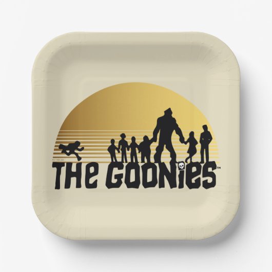 The Goonies Sunset Silhouette Graphic Papieren Bordje (Voorkant)