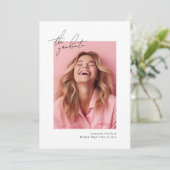 The Graduate Aangepaste Multi Foto Universiteit 20 Aankondiging (Staand voorkant)