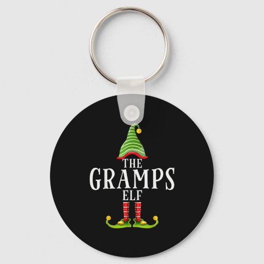 The Gramps Elf Funny Matching Pajama Xmas Sleutelhanger (Voorkant)