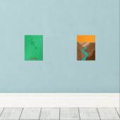 The Grand Canyon and Statue of Liberty Muurkunst Sets (Houten vloer)