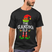 The Grandma Elf Christmas Family Matching Pajama  T-shirt (Voorkant)