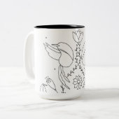 The Grasshopper - Sarah Fielke Bom 2018 Tweekleurige Koffiemok (Voorkant links)