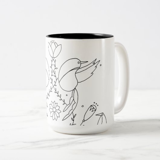 The Grasshopper - Sarah Fielke Bom 2018 Tweekleurige Koffiemok (Voorkant rechts)