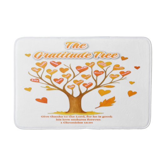 'The Gratitude Tree' Badmat (Voorkant)
