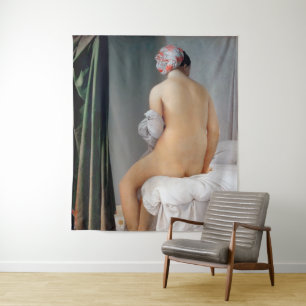 The Great Bather (Seated Woman), Dominique Ingres Wandkleed