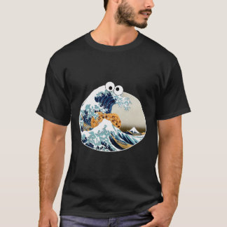 The Great Cookie Eating Wave Off Kanagawa Googly E T-shirt