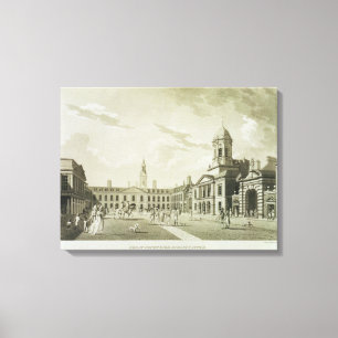 The Great Court Yard, Dublin Castle, 1792 (Engravi Canvas Afdruk